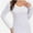 White, variant on Womens Fall Deep V Neck Long Sleeve Slim Fit Basic Tee Shirts