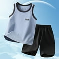 thumbnail image 4 of MEZZALL Boys Casual Sports Summer Shorts Vest T-Shirt And Shorts 2PCS Outfits Sets 8-9 Years Versatile Baby Wear, 4 of 4