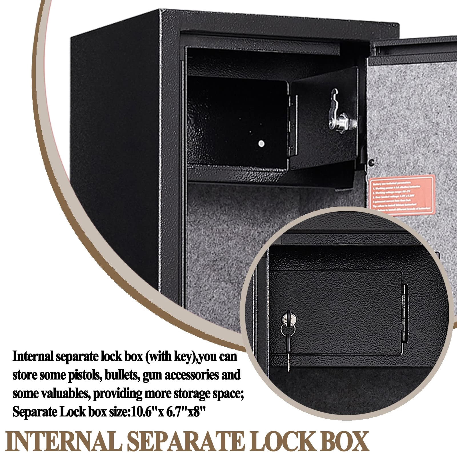 Gun Safe,Rifle Gun Safe for 5 Home Rifles and Pistols,KEPMOVEU Quick Access Security Cabinet Gun Storage Cabinet with Handgun Pocket and Removable Storage Shelf