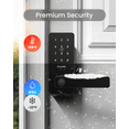 thumbnail image 6 of DESLOC B200L Fingerprint Smart Lock with Handle, Keyless Entry Door Locks, App Control, Touchscreen Keypad, 100 PIN Codes, Auto-Lock, 12-Month Battery, Emergency Power Port, IP54 Black, 6 of 12