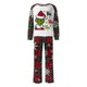 thumbnail image 2 of Conjuntos de pijamas navideños familiares a juego Grinch 2024, pijama de Grinch con parte superior y pantalones de pijama a cuadros, pijama de Grinch para niños y adultos para la familia, Hombres S, 2 of 4
