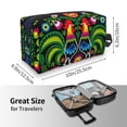 thumbnail image 3 of Uemuo Roosters and Flowers Pattern Portable Toiletry Bags with Handle, Waterproof travel Make up Bags for Women, Large Capacity Travel Cosmetic Bags, 3 of 9
