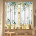 thumbnail image 5 of Short Tier Curtains for Kitchen Bathroom, Scandinavian Style Plants Cafe Curtains, Soft Airy Kitchen Sink Curtains with Kitchen Bathroom Window Curtains, 39" L x 27.5" W, 2 Panels, 5 of 6