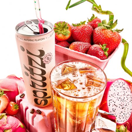 SPRITZI STRAWBERRY DRAGONFRUIT SPARKLING COLD BREW COFFEE TONIC, 115MG CAFFEINE, 12 PACK, 12 FL OZ CANS