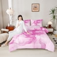 thumbnail image 4 of Homewish Gradient Marble 3 Pieces Queen Comforter Set for Boys Girls,Abstract Stone Pattern Ultra Soft Bedding Sets,Marbling Watercolor Bedding Comforter Set Breathable,Breathable Home Decor, 4 of 8