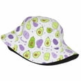 thumbnail image 2 of ZXCXRQFa Avocado Leaves Print Bucket Hat Summer Travel Fisherman Cap for Unisex Women Men Teens Outdoor use, 2 of 7