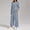 Blue, variant on 2 Piece Sets For Women Leopard Print Crew Neck Long Sleeve Top And Wide Leg Pants Cozy Trendy Outfits Set