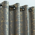 thumbnail image 7 of Taisier Home Gold Foil Print Linen Textured Curtains Geometric Dots Pattern Design Curtains for Bedroom Living Room Thermal Insulated Window Treatment 2 Panels 84" L,Dark Grey and Gold Curtains Print, 7 of 7