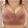 thumbnail image 7 of Bigersell Bras for Women Deals Sports Bras for Women Push-Up Bra Style B2422 V-Neck Back-Smoothing Bras Hook and Eye Bra Closure Juniors Size Exercise Bras for Women Khaki L, 7 of 7