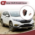 thumbnail image 2 of Cubierta de pomo de cambio antideslizante Unique Bargains, protector de mango de cambio para Honda CRV 08-11, cuero negro y marrón, 2 of 6