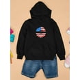 thumbnail image 3 of Patriotic Sunflower Usa Hoodie Juniors -Image by Shutterstock,  Large, 3 of 4