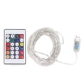 thumbnail image 1 of Cadena de luces LED multicolor alimentada por USB Decorativa 100 LED Luces de hadas con control remoto para la terraza del dormitorio, 1 of 10