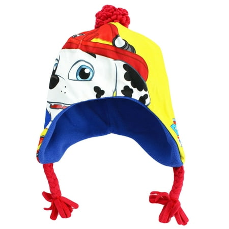 PAW Patrol Marshall Nickelodeon Winter Hat With Ear Flaps Blue Toddler 2T-4T