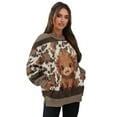 thumbnail image 7 of Xoenoiee Highland Cattle Print Women Sweatshirts Pullover Fleece Comfort Fall Loose Outfits Fashion Long Sleeve Athletic Tops with Pockets, Size S, 7 of 7