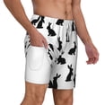 thumbnail image 2 of Balery Black Rabbit Mens Swim Trunks Swim Shorts for Men Quick Dry Inseam Beach Shorts with Compression Liner Pocket-Large, 2 of 9