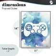 thumbnail image 4 of Stupell Industries Contemporary Blue Controller Splatter Gray Framed Giclee Art, 11 x 14, by Marcus Prime, 4 of 8