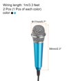 thumbnail image 2 of 2Pcs Mini Microphone Tiny Microphone for Phone Blue, Black, 2 of 6