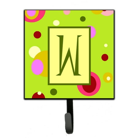 

Carolines Treasures CJ1010-WSH4 Letter W Monogram - Lime Green Leash or Key Holder 7Hx4.25W multicolor