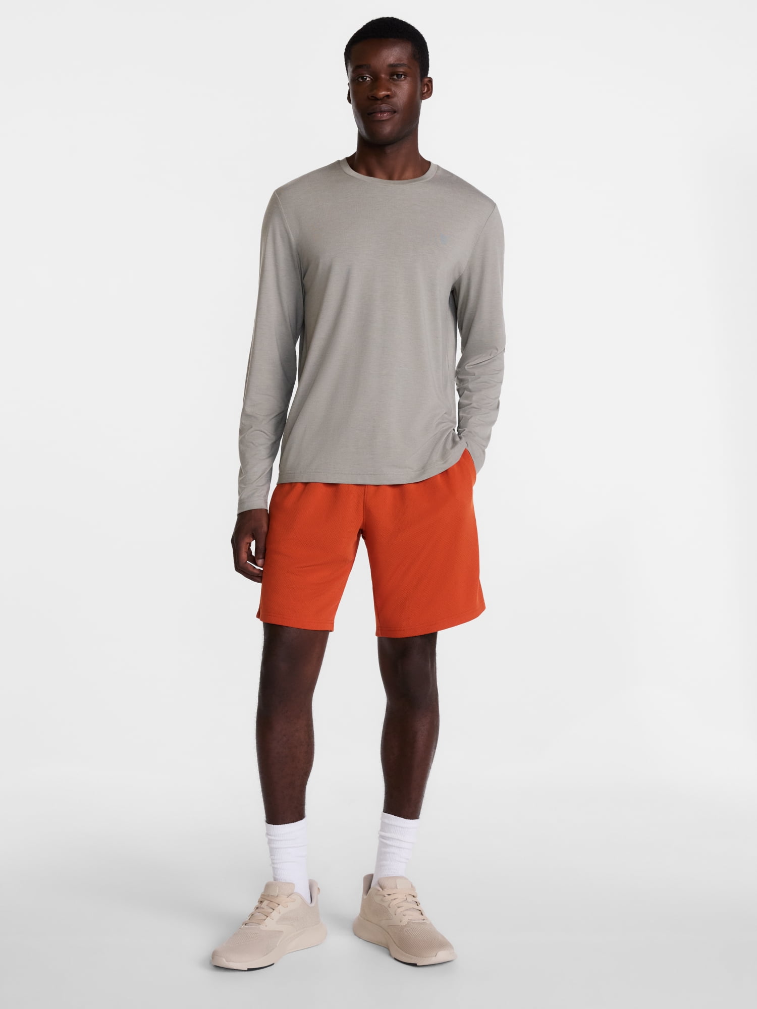 Athletic Works Men's and Big Men's Active Mesh Shorts, 9" Inseam, Sizes XS-5XB