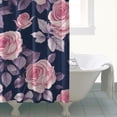 thumbnail image 4 of Pioneer Flower Floral Print Pattern Shower Curtain 84"x72" ,Bathroom Decorative Shower Curtains Set with 12 Hooks,Modern Waterproof Washable Shower Curtain, 4 of 6