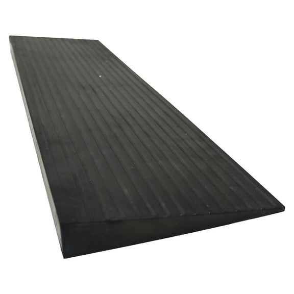 Non-Slip Solid Rubber Threshold Wheelchair Threshold Ramp for Doorway 35.4"*7.9"*1.4"