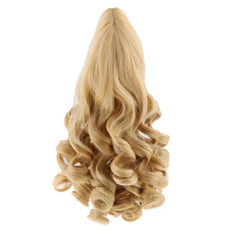 18 Inch DIY Custom Replacement Hair - Fancy Curly Style, girl Doll DIY Making  Supplies Accessories , Brown 
