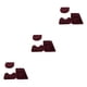 thumbnail image 1 of Injueey 3 piezas exquisitas alfombras de baño antideslizantes hechas a mano textura fuerte absorción de agua antideslizante rojo vino Type1 NO1, 1 of 6