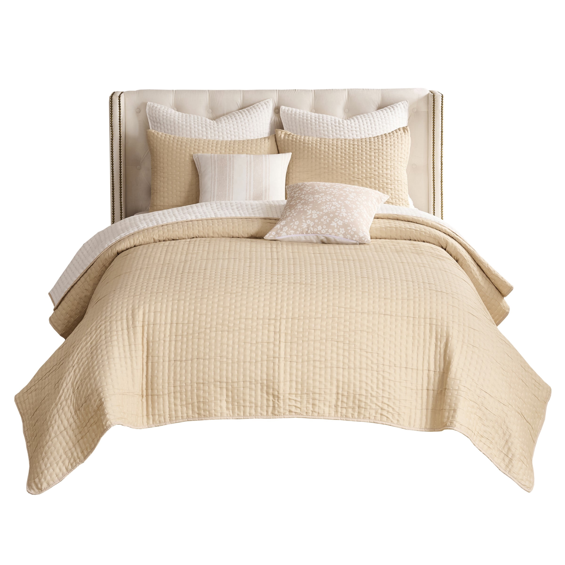 Greenland Home Homestead Natural Modern Farmhouse Quilt Set, 3-Piece King