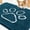Atlantic Blue-Paw Print-30" X 20", variant on 30" X 20" Atlantic Blue Paw Print Chenille Doormat For Muddy Paws