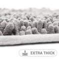 thumbnail image 2 of Hitime Soft Chenille Bath Rug Mat 24x36 Quick Dry Machine Washable Bathroom Runner - Ultra Absorbent Non-Slip Backing - Light Grey, 2 of 10