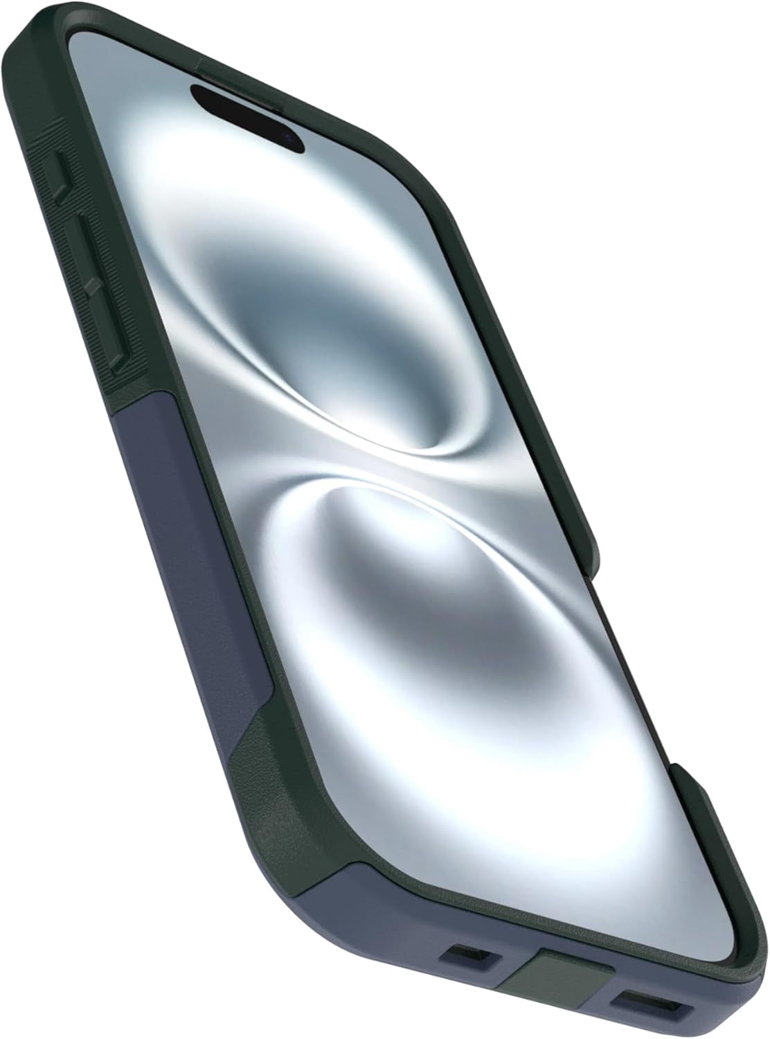 OtterBox iPhone 16 (Only) - Commuter Series MagSafe Case - Indigo Marsh (Blue & Green) - Built-in Magnets - Slim & Tough - Pocket-Friendly - with Port Protection
