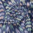 thumbnail image 7 of Ambesonne Retro Valance & Curtain, Repeating Chevrons Pattern, 55"x24", Dark Lavender and Pale Peach, 7 of 7