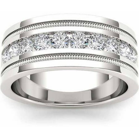 Imperial 1-1/10 Carat T.W. Diamond Men's 14kt White Gold Wedding Band