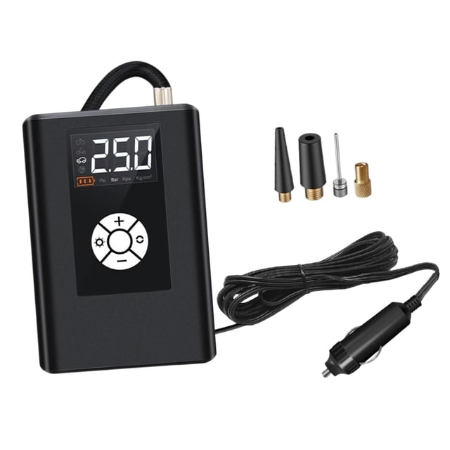 Compresor de aire de los neumáticos de coche para el funcionamiento estable de los accesorios automotrices de la bici del coche Cable de enchufe Sharpla Compresor de aire