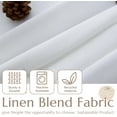 thumbnail image 4 of Linen Textured Tier Curtains 36 Inch for Kitchen Windows Farmhouse Cafe Curtains Small Drapes Rustic Light Filtering Half Window for Living Room Laundry Rod Pocket 2 Panels White, 4 of 7