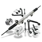 Detroit Axle - Rack and Pinion Suspension Kit for Dodge Ram 1500 [RWDw/ABS] Replacement Rack & Pinion Wheel Hub Bearings Control Arms Suspension Kit
