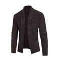 thumbnail image 2 of Vedolay Men's Cardigan Long Sleeve Button Down Coat Knit Cardigan Coat 2023 Coffee,3XL, 2 of 5