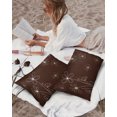 thumbnail image 5 of Waterproof Outdoor Throw Pillows with Inserts 12"x20", Brown Soft Decorative Pillowcases for Couch Bedroom, Spring Flora Pillow Covers for Sofa Living Room, 5 of 8