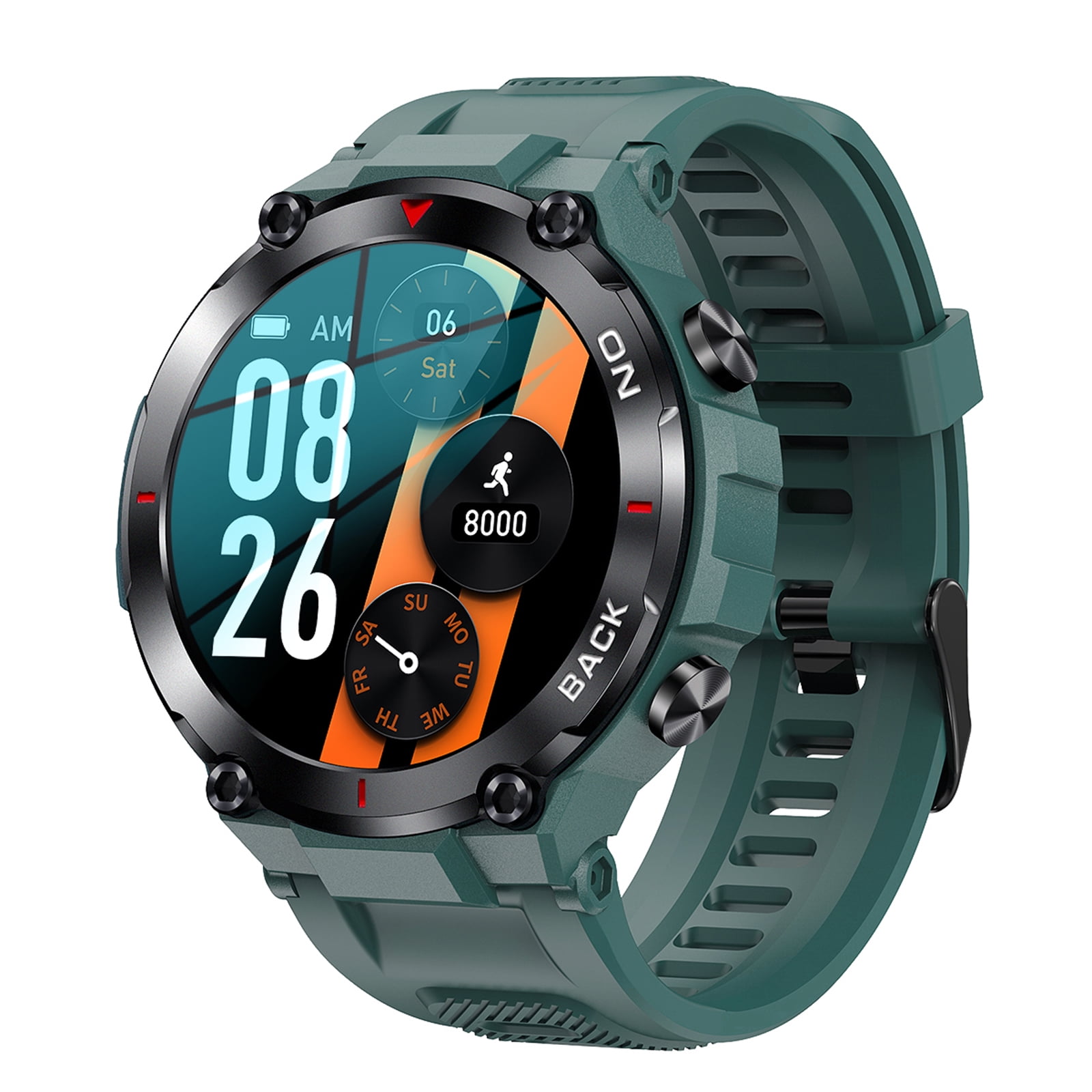 LEMFO K37 Sports Watch 1.32'' 360*360px Full-touch Screen Super Long Standby Navigation IP67 Waterproof Fitness/Health Monitor Compatible with Android iOS - Walmart.com