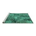 thumbnail image 2 of Ahgly Company Machine Washable Indoor Rectangle Abstract Turquoise Blue Contemporary Area Rugs, 6' x 9', 2 of 4
