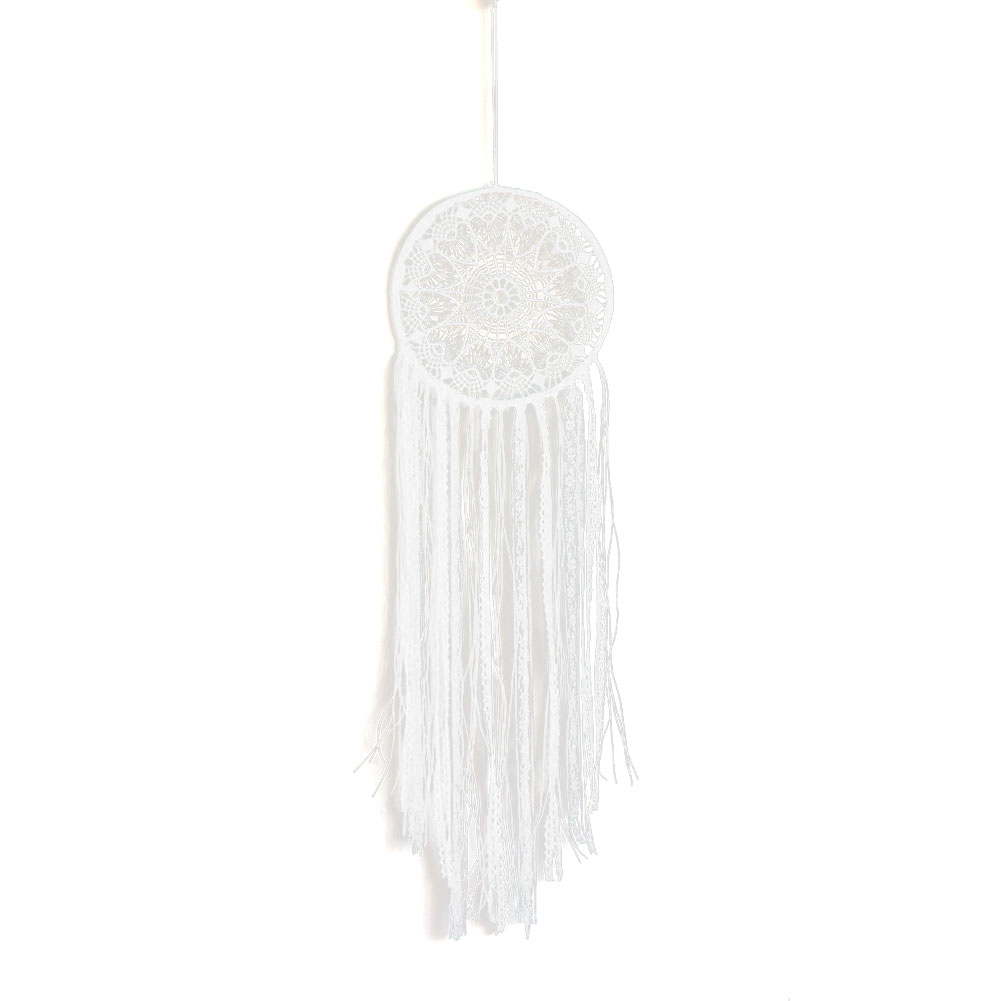 Yasu Crochet Lace Tassel Dream Catcher Home Office Wedding Wall Hanging