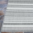 thumbnail image 4 of Couristan 5.75' x 9' Gray Stripe Rectangular Area Throw Rug, 4 of 6