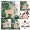 thumbnail image 4 of Wooden Christmas Tree Plaque Sign Xmas Gift Home Decor Ornament Snowman, 4 of 5