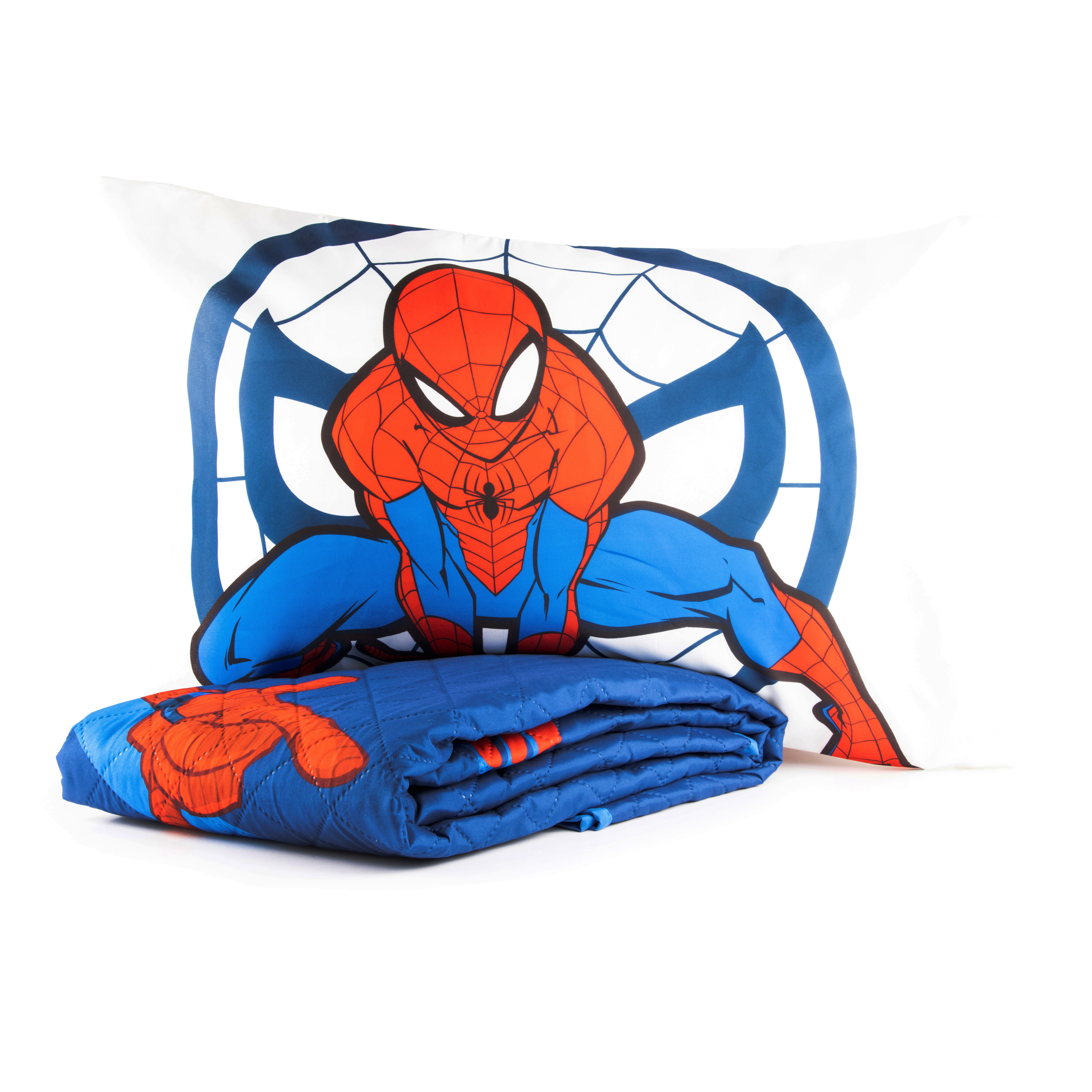 Marvel Spiderman Symbol of Hope 4 Piece Twin Size Kids Quilt Set