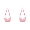 thumbnail image 1 of Bolso Bandolera Tejido Paja para Mujer Hobo Viajes Al Aire Libre () Rosa, 1 of 5
