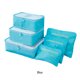 thumbnail image 4 of Kearding Práctico y práctico juego de organizador de maletas para viajes de negocios, 6 cubos de embalaje Almacenamiento y organización del hogar verde azulado, 4 of 6