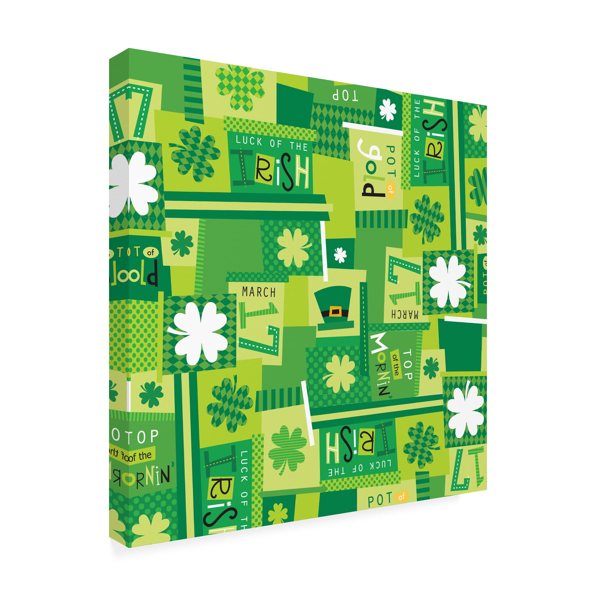 Trademark Fine Art 'St Patty's pattern 1' Canvas Art by Holli Conger