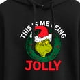 thumbnail image 3 of The Grinch - This Is Me Being Jolly - Juniors Cropped Pullover Hoodie, 3 of 5