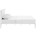 thumbnail image 4 of Modway Della King Faux Leather Panel Metal Bed in White, 4 of 6