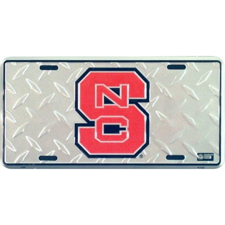 North Carolina State Wolfpack Diamond Cut License Plate Tin Sign 6 x (Best Way To Cut Diamond Plate)